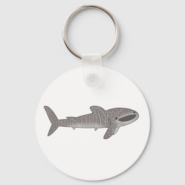 Cute happy whale shark keychain (Front)
