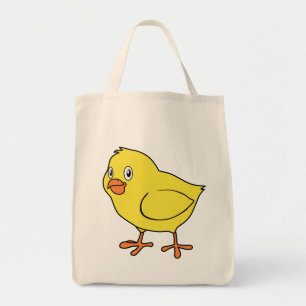 Cute Happy Yellow Chick Tote Bag