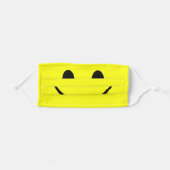 Cute Happy Yellow Face Adult Cloth Face Mask (Front, Folded)