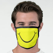 Cute Happy Yellow Face Face Mask (Worn Him)