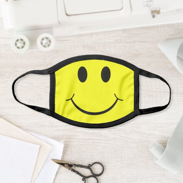 Cute Happy Yellow Face Face Mask (Insitu)