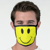 Cute Happy Yellow Face Face Mask (Worn Him)