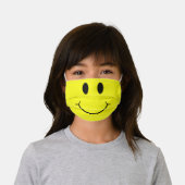 Cute Happy Yellow Face Kids' Cloth Face Mask (Worn)