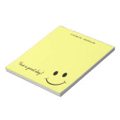 Cute Happy Yellow Face Personalized Notepad (Rotated)