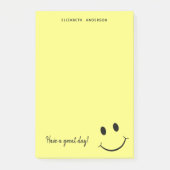 Cute Happy Yellow Face Personalized Post-it Notes (Front)