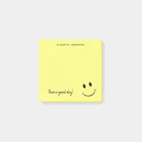 Cute Happy Yellow Face Personalized, Small Post-it Notes