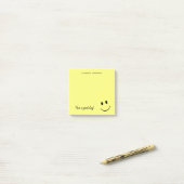 Cute Happy Yellow Face Personalized | Small Post-it Notes (On Desk)