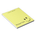 Cute Happy Yellow Face Smile Personalized Notepad | Zazzle