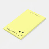 Cute Happy Yellow Face Smile Personalized Post-it Notes (Angled)