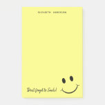 Cute Happy Yellow Face Smile Personalized Post-it Notes