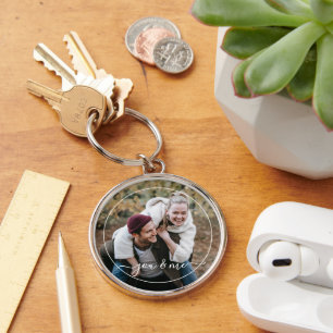 Cute Happy You And Me In Love Classy Elegant Quote Keychain