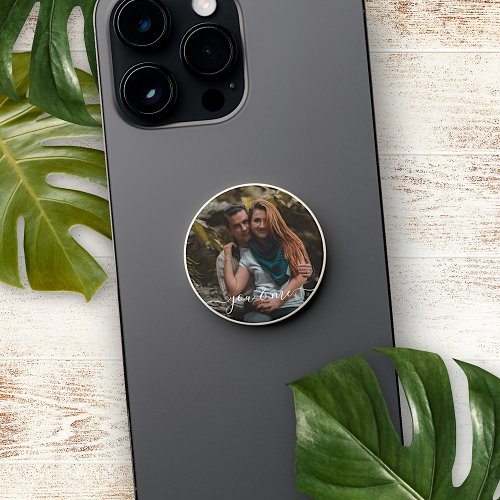 Cute Happy You And Me In Love Classy Elegant Quote PopSocket
