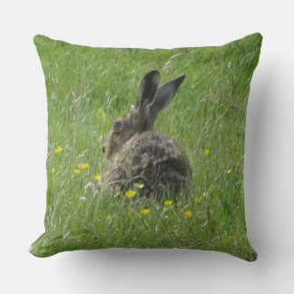 Cute Hare Throw Pillow