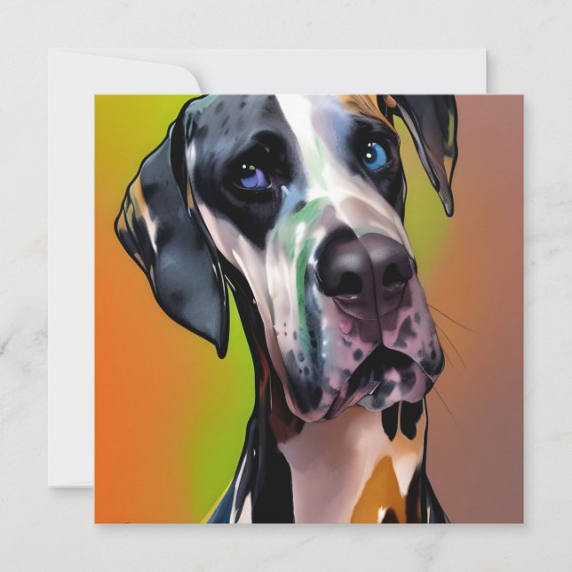  Cute Harlequin Great Dane (Front)