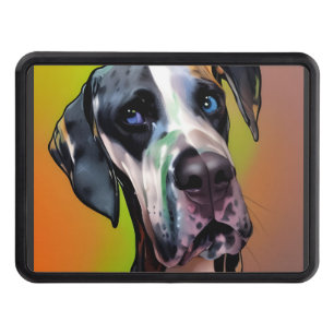 Cute Harlequin Great Dane Hitch Cover