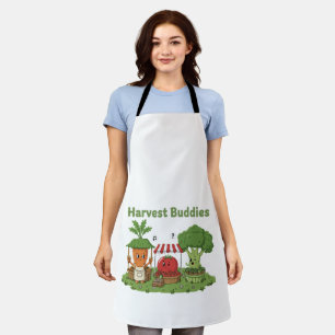 Cute Harvest Buddies Vegetable Friends Farmer's Apron