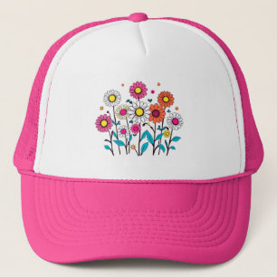 Cute Hat with Colorful Flowers