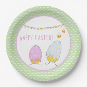 Cute Hatched Chicks - Happy Easter Paper Plates