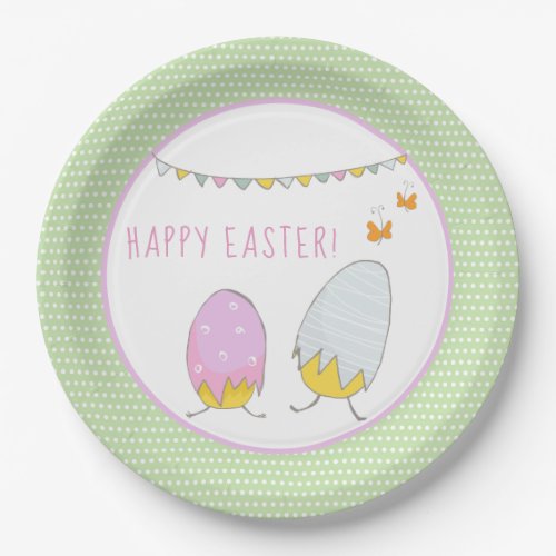 Cute Hatched Chicks _ Happy Easter  Paper Plates