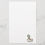 cute hatching baby alligator stationery