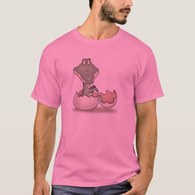 cute hatching baby alligator T-Shirt (Front)