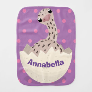 Cute hatching baby ostrich cartoon illustration baby burp cloth
