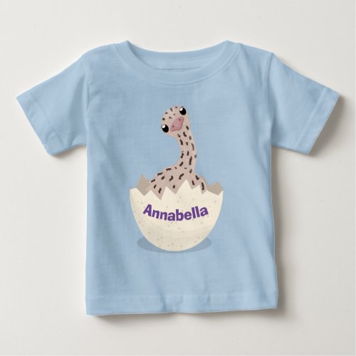 Cute hatching baby ostrich cartoon illustration baby T_Shirt