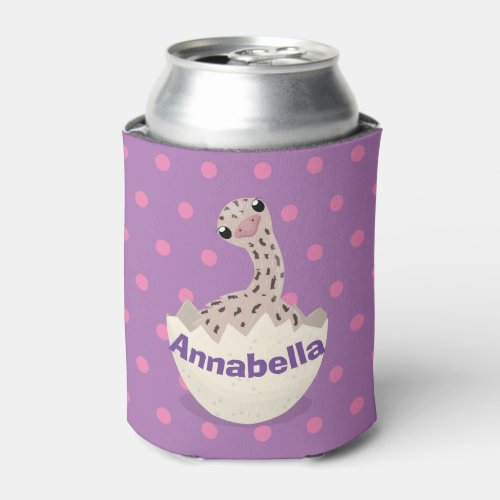 Cute hatching baby ostrich cartoon illustration can cooler