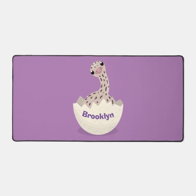 Cute hatching baby ostrich cartoon illustration desk mat (Front)
