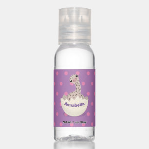 Cute hatching baby ostrich cartoon illustration hand sanitizer