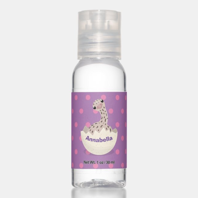 Cute hatching baby ostrich cartoon illustration hand sanitizer (Front)