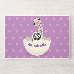 Cute hatching baby ostrich cartoon illustration HP laptop skin