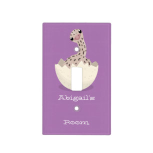 Cute hatching baby ostrich cartoon illustration light switch cover