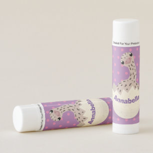 Cute hatching baby ostrich cartoon illustration lip balm