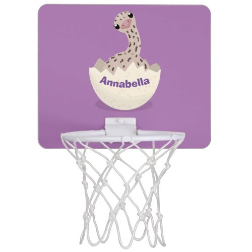 Cute hatching baby ostrich cartoon illustration mini basketball hoop