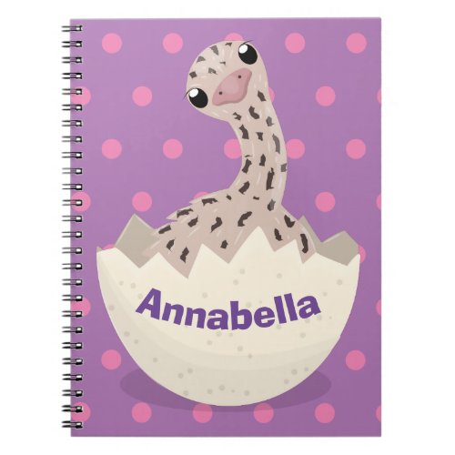 Cute hatching baby ostrich cartoon illustration notebook