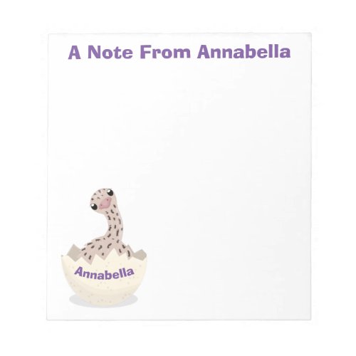 Cute hatching baby ostrich cartoon illustration notepad