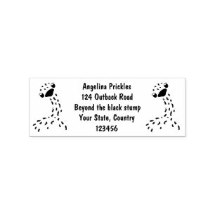 Cute hatching baby ostrich cartoon illustration rubber stamp