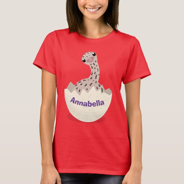 Cute hatching baby ostrich cartoon illustration T-Shirt (Front)