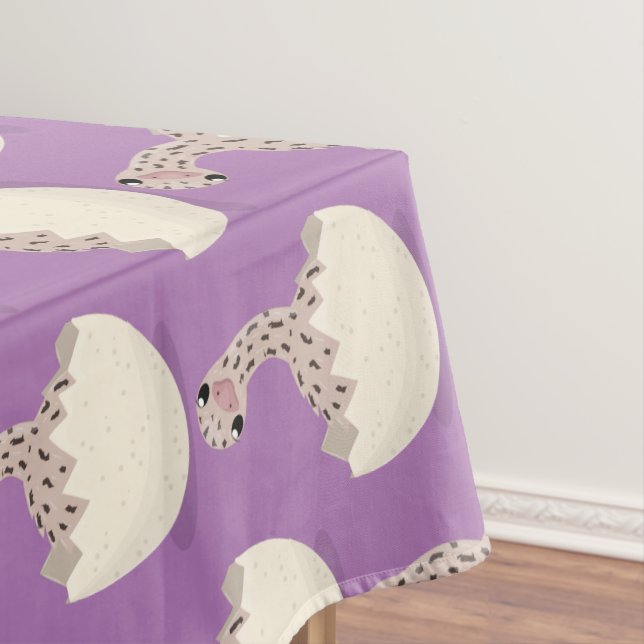 Cute hatching baby ostrich cartoon illustration tablecloth (In Situ)