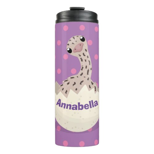 Cute hatching baby ostrich cartoon illustration thermal tumbler