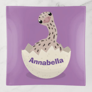 Cute hatching baby ostrich cartoon illustration trinket tray