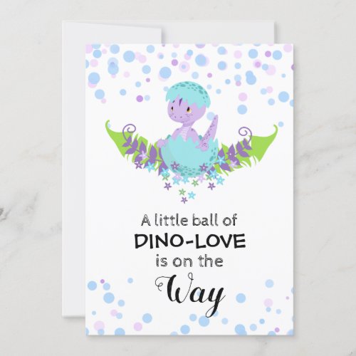  Cute Hatching Dinosaur Baby Shower Invitation