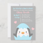 Cute Hatching Penguin Baby Shower Invitations