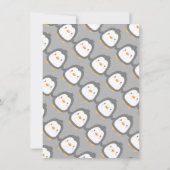 Cute Hatching Penguin Baby Shower Invitations (Back)