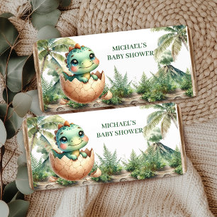 Cute Hatching Soon Baby Dino Shower Hershey Bar