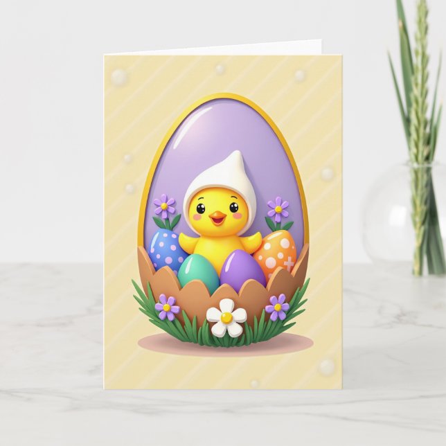Cute Hatchling Springtime Card (Front)
