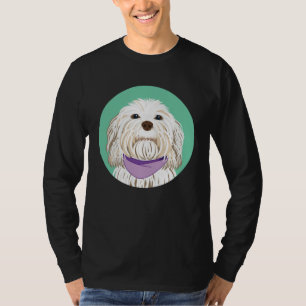 Cute Havanese Dog Lavender & Mint T-Shirt