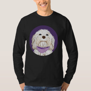 Cute Havanese Dog Purple Lavender T-Shirt