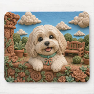 Cute Havanese Puppy, Baby Dog Mouse Pad